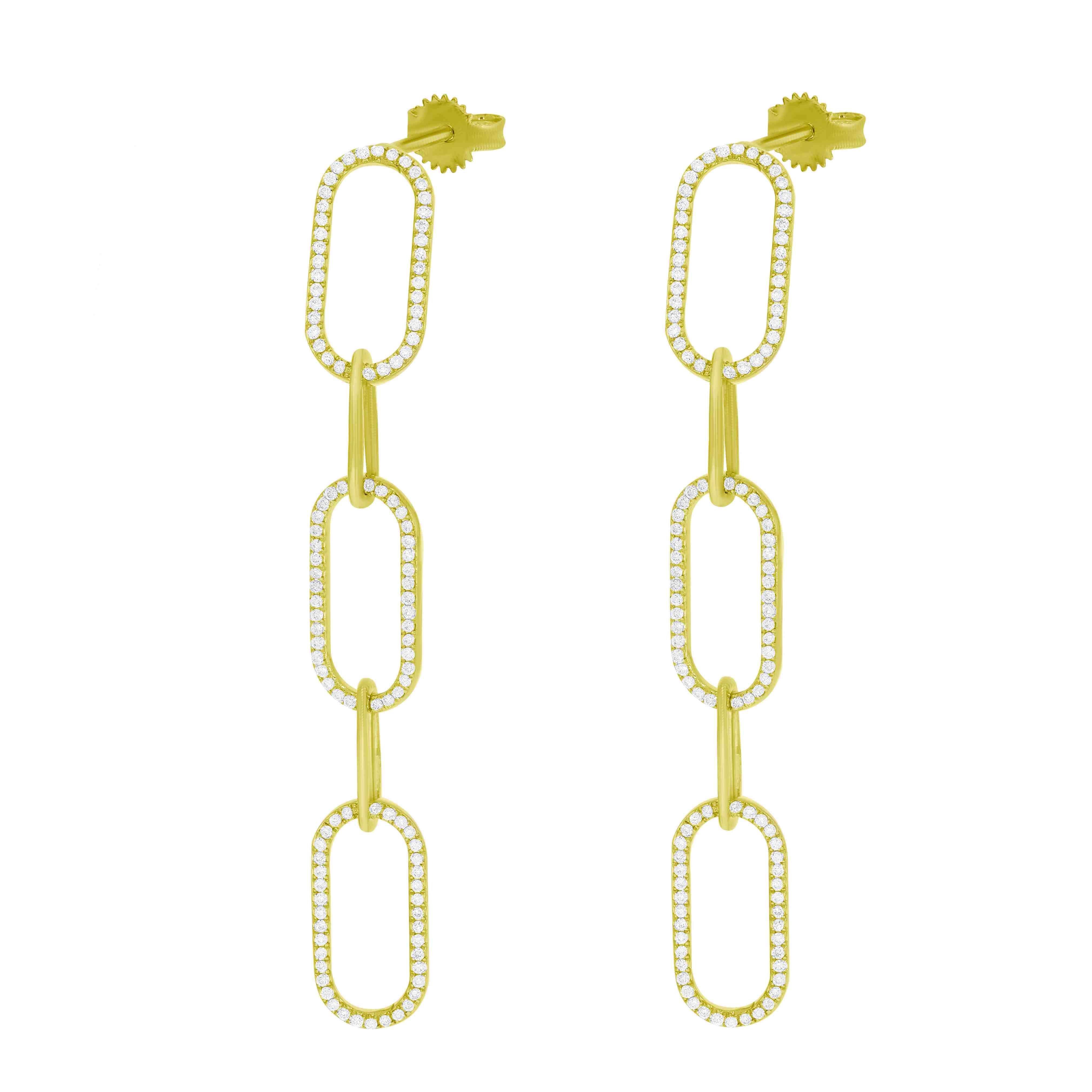 Paperclip Dangle Long Earring ER21708A